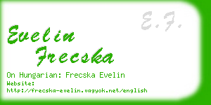 evelin frecska business card